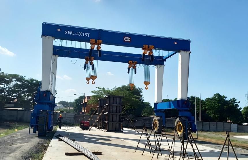 Double Girder Gantry Crane -Rubber Tyred Type